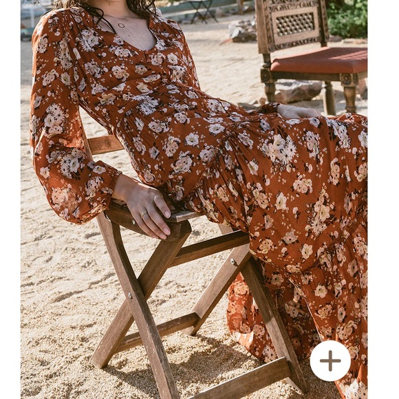 🎉HP🎉EUC🍁 Vintage Spell Gypsy Dancer Gown in Maple size medium - Picture 2 of 14